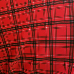 4 way Stretch Plaid Spandex Fabric Print