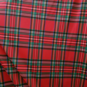4 way Stretch Plaid Spandex Fabric Print