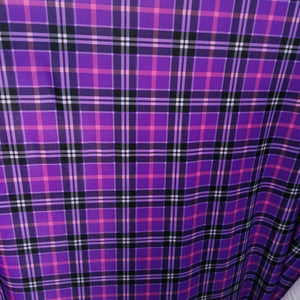 4 way Stretch Plaid Spandex Fabric Print