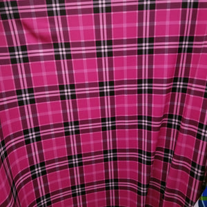 4 way Stretch Plaid Spandex Fabric Print