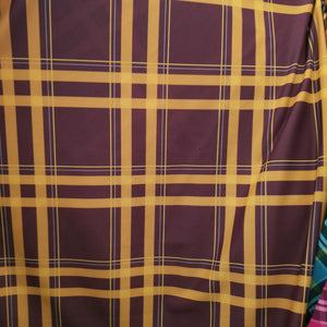 4 way Stretch Plaid Spandex Fabric Print