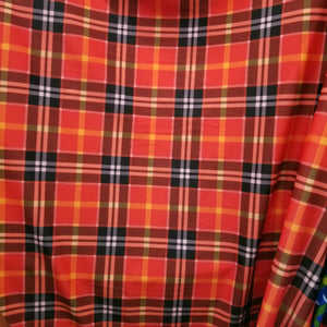 4 way Stretch Plaid Spandex Fabric Print