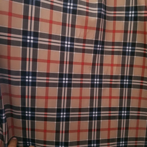 4 way Stretch Plaid Spandex Fabric Print