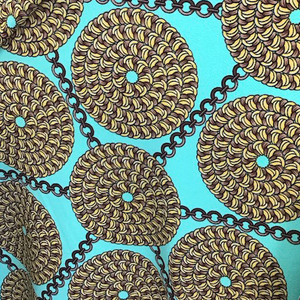 Medallion & Chain Knit Jersey - Turquoise