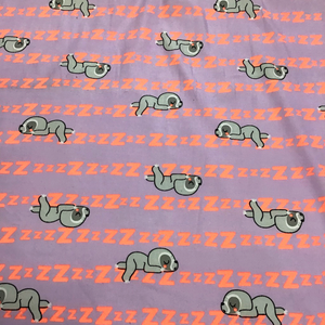 Sleepy Sloth Knit Jersey Fabric