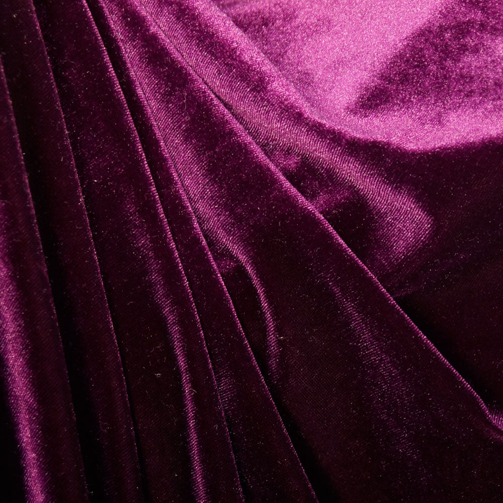 Classic Plum Velvet Fabric