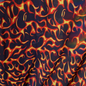 Red Flame Spandex Fabric