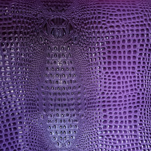 Shiny Purple Crocodile Vinyl Fabric