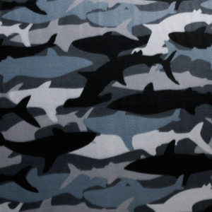 Gray Shark Camouflage Anti-pill Fleece Fabric