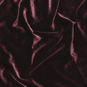 Dark Burgundy Silk Velvet Fabric