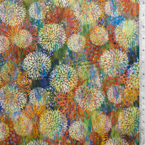 Floragraphix - Chrysanthemum by In The Beginning 100% Cotton Fabrics