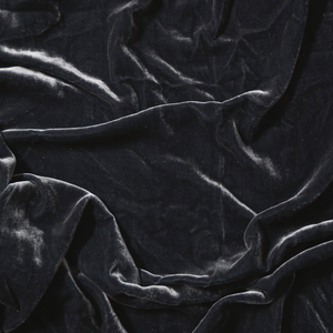 Charcoal Silk Velvet Fabric