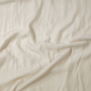 Off White Silk Velvet Fabric