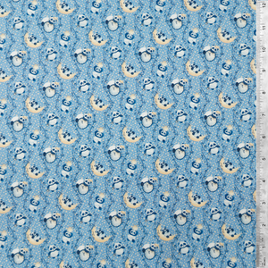 Small Pandas on Crescent Moons by Marketa Stengl 100% Cotton Fabric