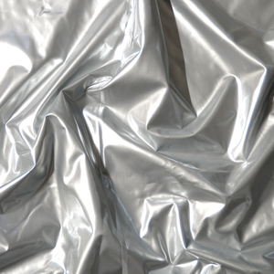 2 Way Stretch Vinyl  Latex Fabric - Silver