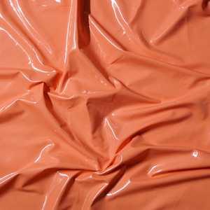 2 Way Stretch Vinyl  Latex Fabric - Coral