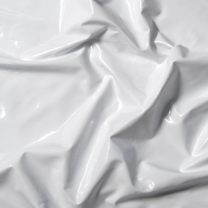 2 Way Stretch Vinyl  Latex Fabric - White