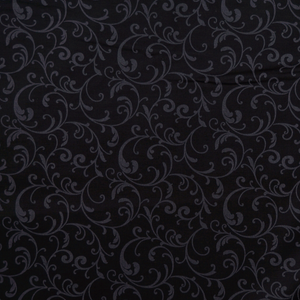 Night and Day2 - Classic Scroll Black -  100% Cotton