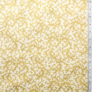 Golden Scrolls - Holiday Flourish Collection by Robert Kaufman 100% Cotton Fabric