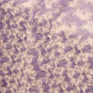 Lavender Minky Rosebud Fur Fabric