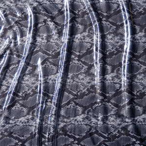 Sparkling Silver Snake Print Spandex