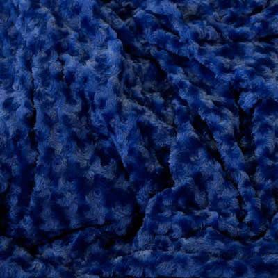 Navy Blue Minky Rosebud Fur Fabric