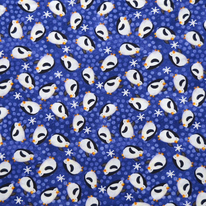 Light Navy Penguins from the Snowville Collection by Clothworks Fabrics