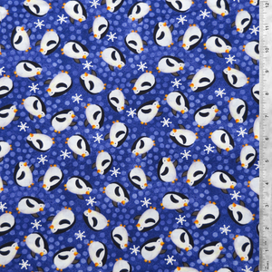 Light Navy Penguins from the Snowville Collection by Clothworks Fabrics