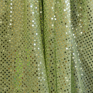 Sage Green Confetti Dot Sequin Fabric