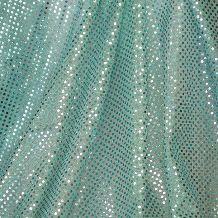 Aqua Blue Confetti Dot Sequin Fabric