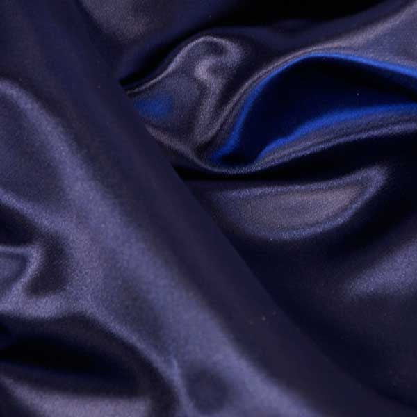 Navy Blue Bridal Satin Fabric