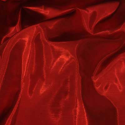 Red Tissue Metallic Lame Fabric