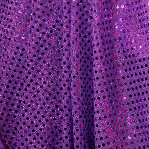 Purple Confetti Dot Sequin Cheer Bow Costume Fabric by the Yard