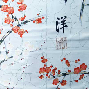 Red & White Cherry Blosoms on Sky Blue - Alexander Henry Collection 100% Cotton