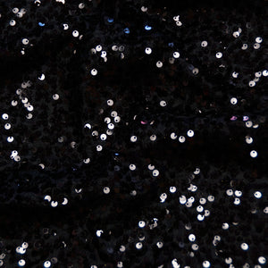 Black Taffeta Raindrop Sequin Wedding Fabric by the Yard