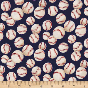 Baseballs - Alexander Henry Collection 100% Cotton Fabric