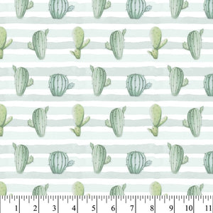 Cactus Stripe - Double Brushed Jersey Knit