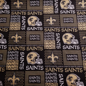 NFL Licensed New Orleans Saints Blocks 100% Cotton Fabric