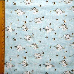 New Earth Bird Sky - Turquoise by Clothworks 100% Cotton Fabric