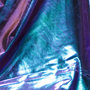 Turquoise Holographic Foil Sparkling Costume 4-way Stretch Spandex