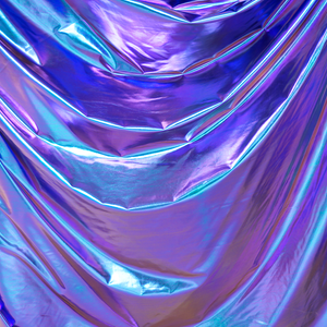 Turquoise Holographic Foil Spandex Fabric