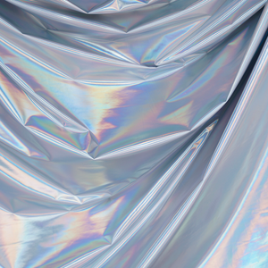 Silver Holographic Foil Sparkling Costume 4-way Stretch Spandex
