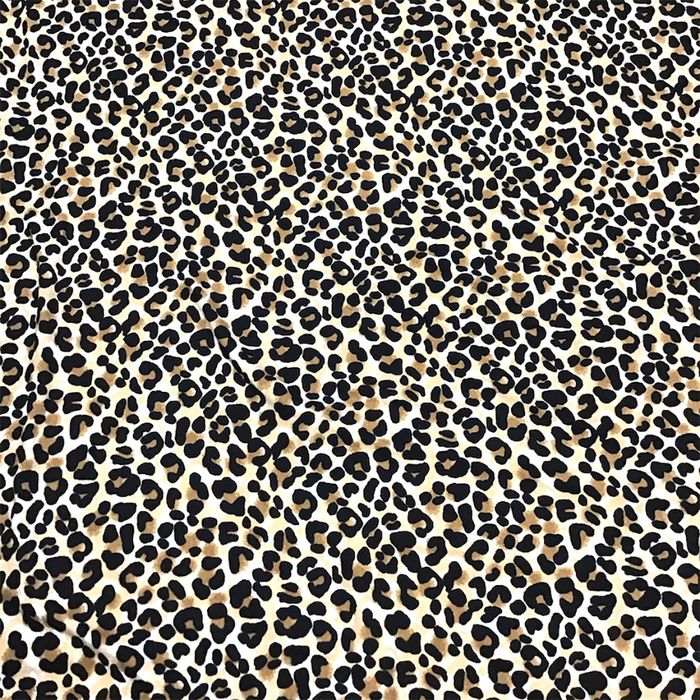 Double Brushed Jersey Knit - Leopard Print