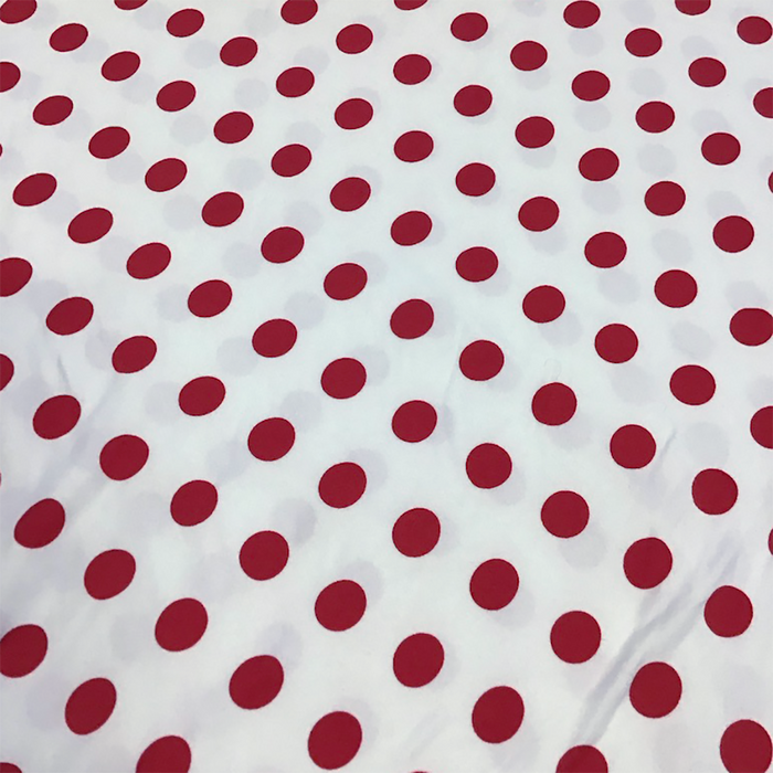 Red Polka Dot Knit Jersey Fabric