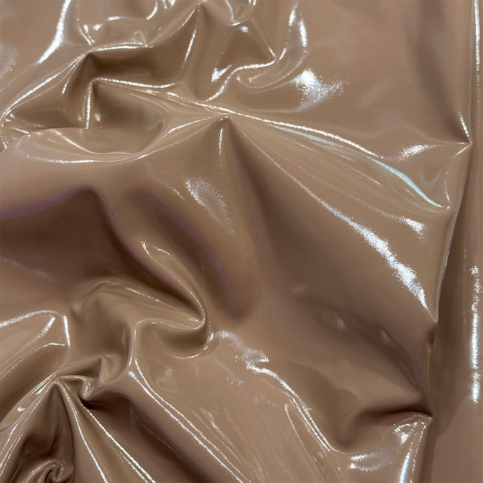 2 Way Stretch Vinyl  Latex Fabric - Tan