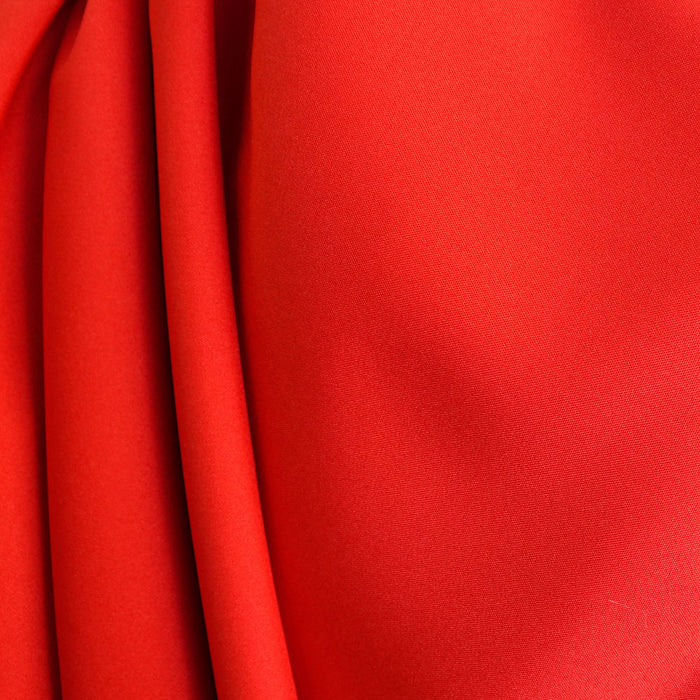 Red Polyester Poplin Fabric