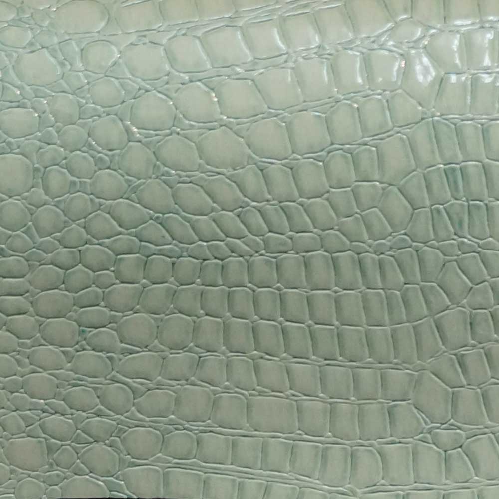 Croc Embossed Vinyl, Iridescent Lt Aqua