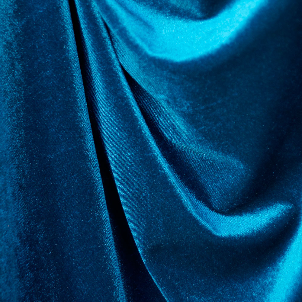 Classic Teal Velvet Fabric - Main Image