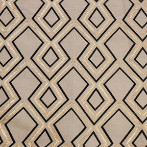 Black and Gold - Aztec Collection Upholstery Fabric