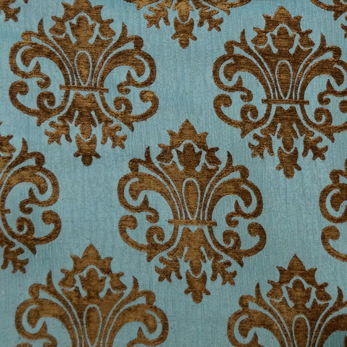 Brown/Turquoise - Imperial Collection Upholstery Fabric